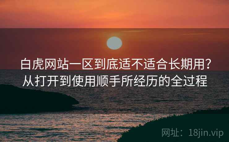 白虎网站一区到底适不适合长期用？从打开到使用顺手所经历的全过程  第2张