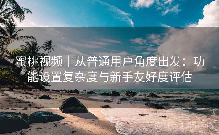 蜜桃视频｜从普通用户角度出发：功能设置复杂度与新手友好度评估