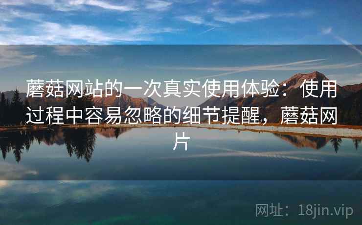 蘑菇网站的一次真实使用体验：使用过程中容易忽略的细节提醒，蘑菇网片