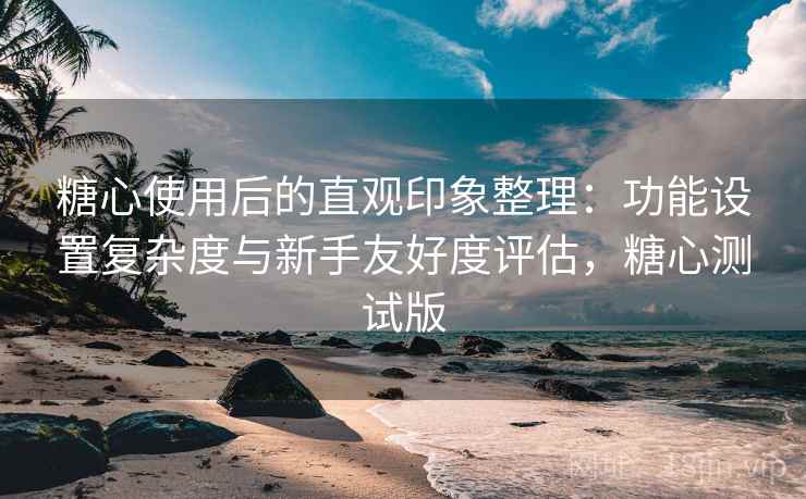 糖心使用后的直观印象整理:功能设置复杂度与新手友好度评估,糖心测试版