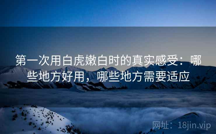 第一次用白虎嫩白时的真实感受:哪些地方好用,哪些地方需要适应