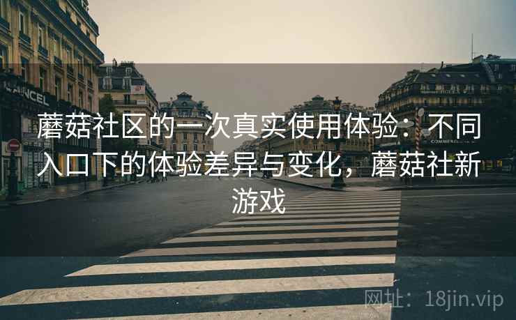 蘑菇社区的一次真实使用体验:不同入口下的体验差异与变化,蘑菇社新游戏