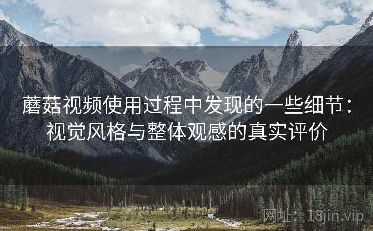 蘑菇视频使用过程中发现的一些细节:视觉风格与整体观感的真实评价