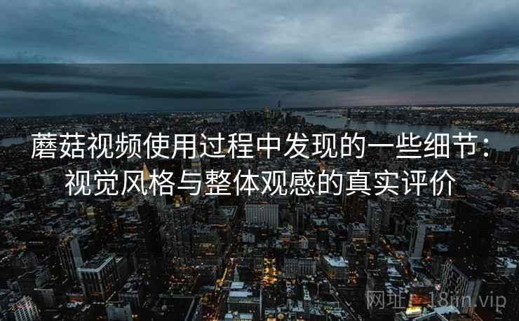 蘑菇视频使用过程中发现的一些细节:视觉风格与整体观感的真实评价