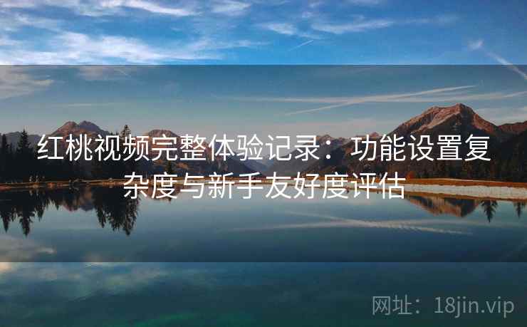 红桃视频完整体验记录：功能设置复杂度与新手友好度评估